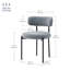 Ensemble de chaises de salle à manger avec pieds en acier, gris-1352869980
