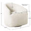 Siège rembourré crème avec pivotement à 360 degrés, conception moderne et chaise pivotante minimaliste en mousse de soutien supérieure