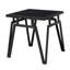 Table d'appoint contemporaine 3 pièces: pierre frittée noire et plateau en métal éblouissant et fascinant