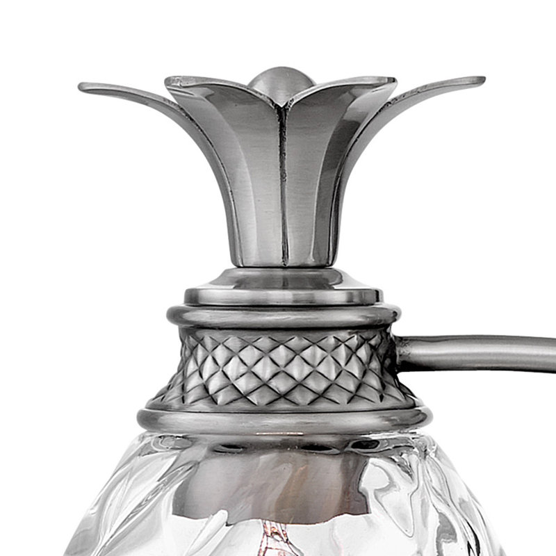 Plantation 5-Light Dimmable Vanity Light, Silver/White