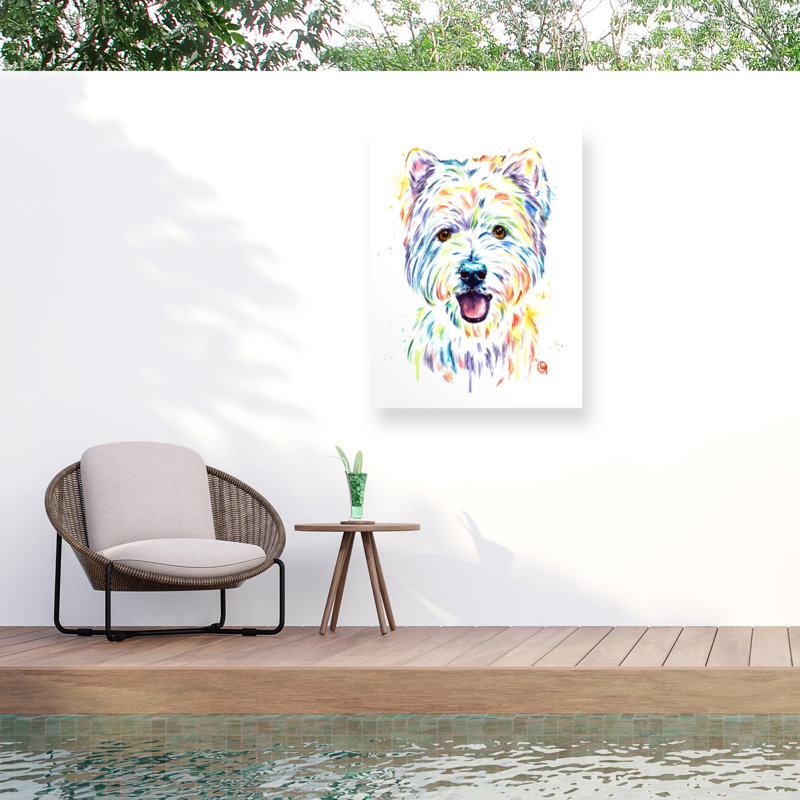 Toile d'extérieur Lisa Whitehouse Westie, H 14 po x l 19 po