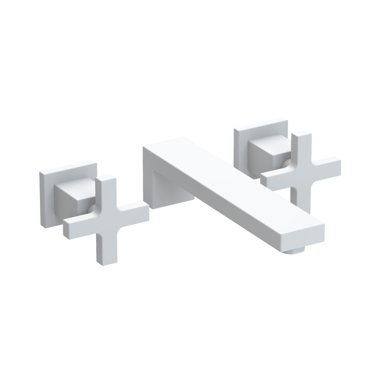 Skylar Wall Mount Bathroom Faucet, Matte White
