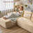 Modern Upholstered Obayemi with Pillows - Spacious U - Shaped, No Assembly Required, Compression Sofa for Living Room Comfort Free Combination-534210783