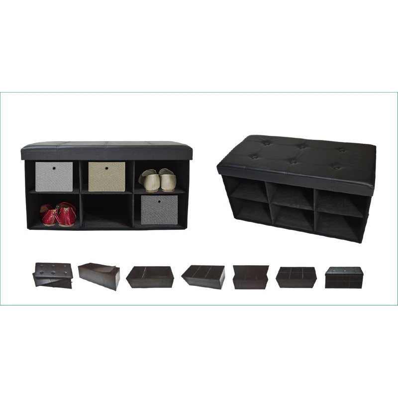Evann Faux Leather Ottoman