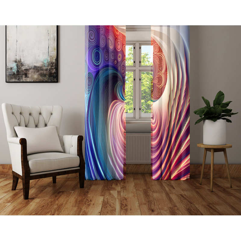 Paire de rideaux semi-transparents Aideliz, L 20 po x L 52 po