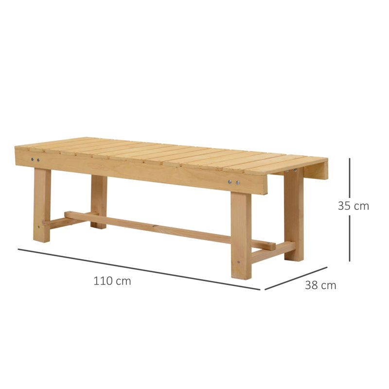 Quinnwood Wooden Traditional Bench/Picnic Bench