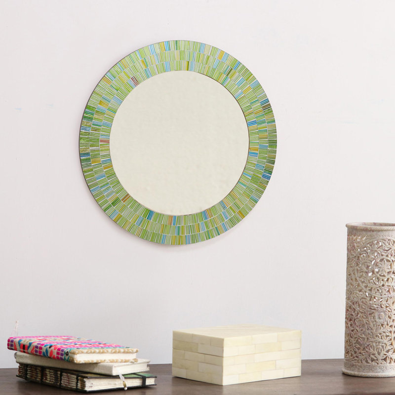 Echols Glass Round Wall Mirror