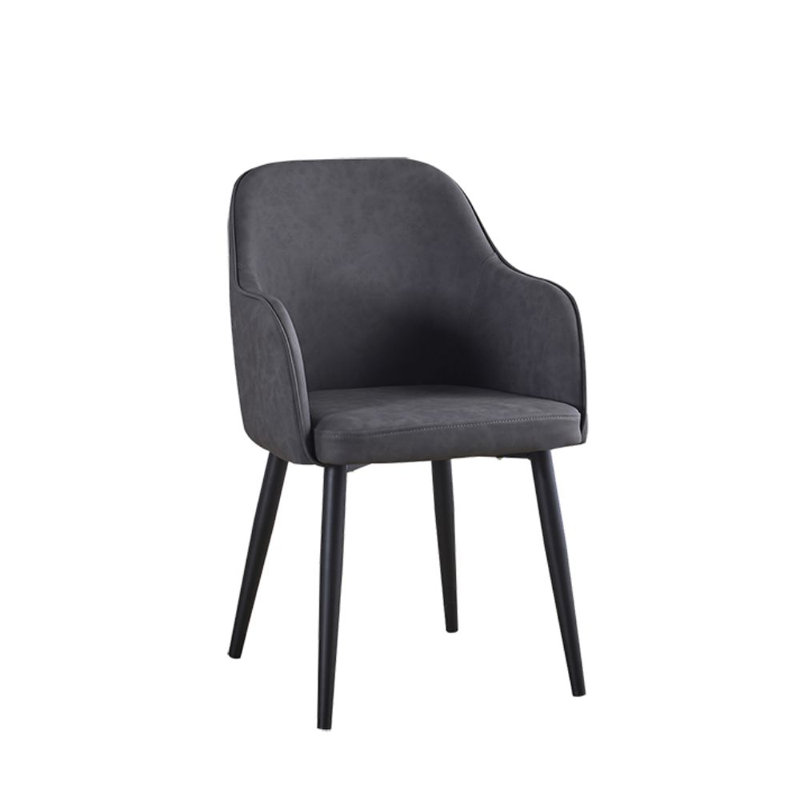 Chaise avec accoudoirs grise