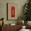 Red Telephone Box Graphic - Wrapped Canvas-1296720597-1296720592