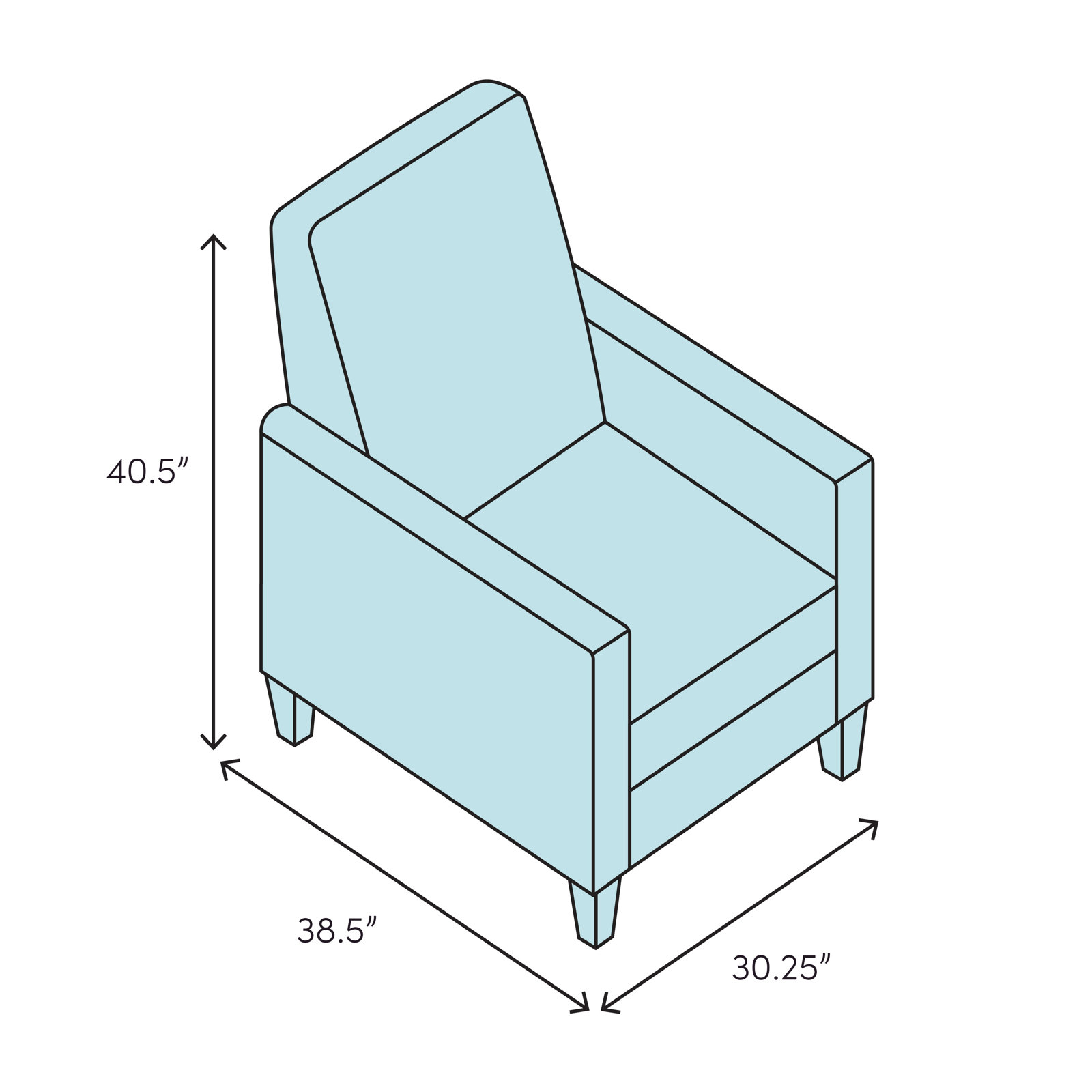 Chanti Recliner, Tobacco Genuine Leather, Manual