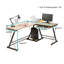 L-Shaped Metal Base Writing Desk-1510169494