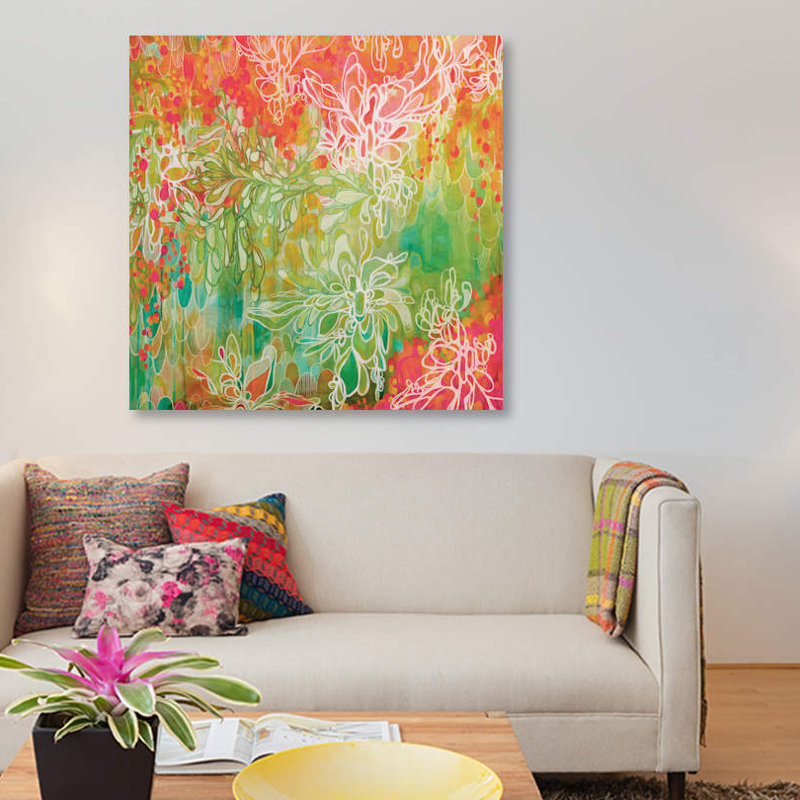 «Hanging Gardens» par Stephanie Corfee, impression sur toile, H 18 po x l 18 po x P 1,5 po, Toile avec cadre noir