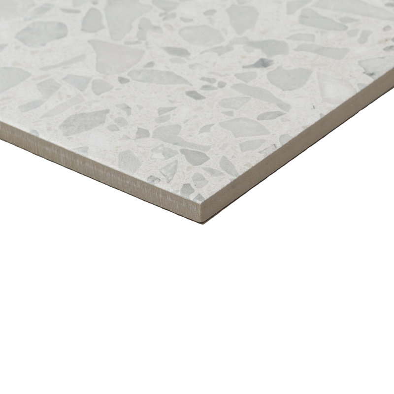 Venexia Grain 8" x 8" Porcelain Terrazzo Wall & Floor Tile, Rialto Gray