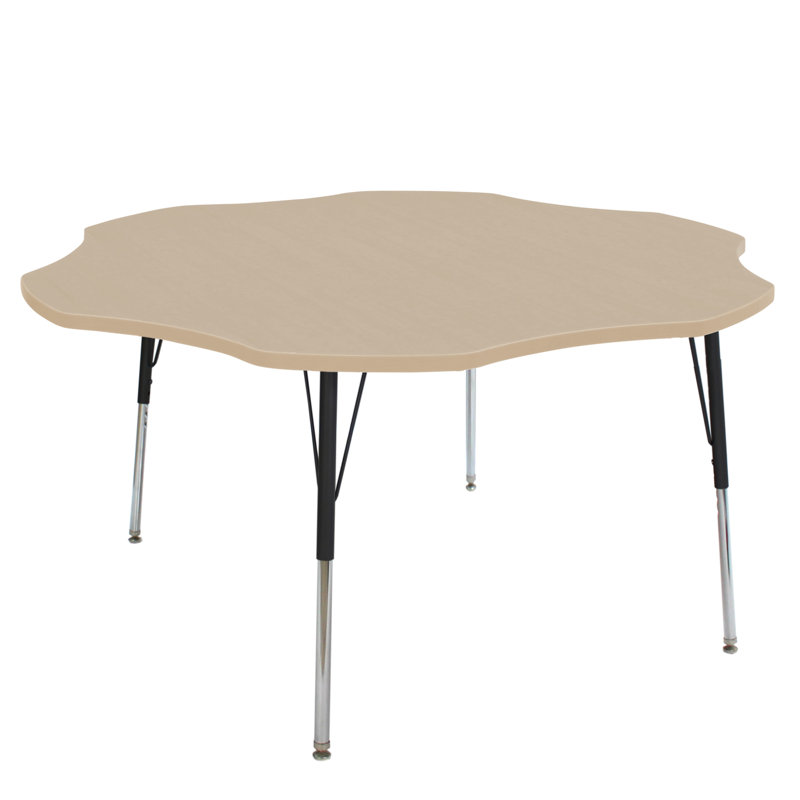 Table d'activité avec pieds réglables La Madera, Érable / noir, Super