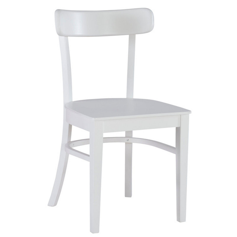 Patsy 17.5'' H Beech Solid Wood Side Chair, White