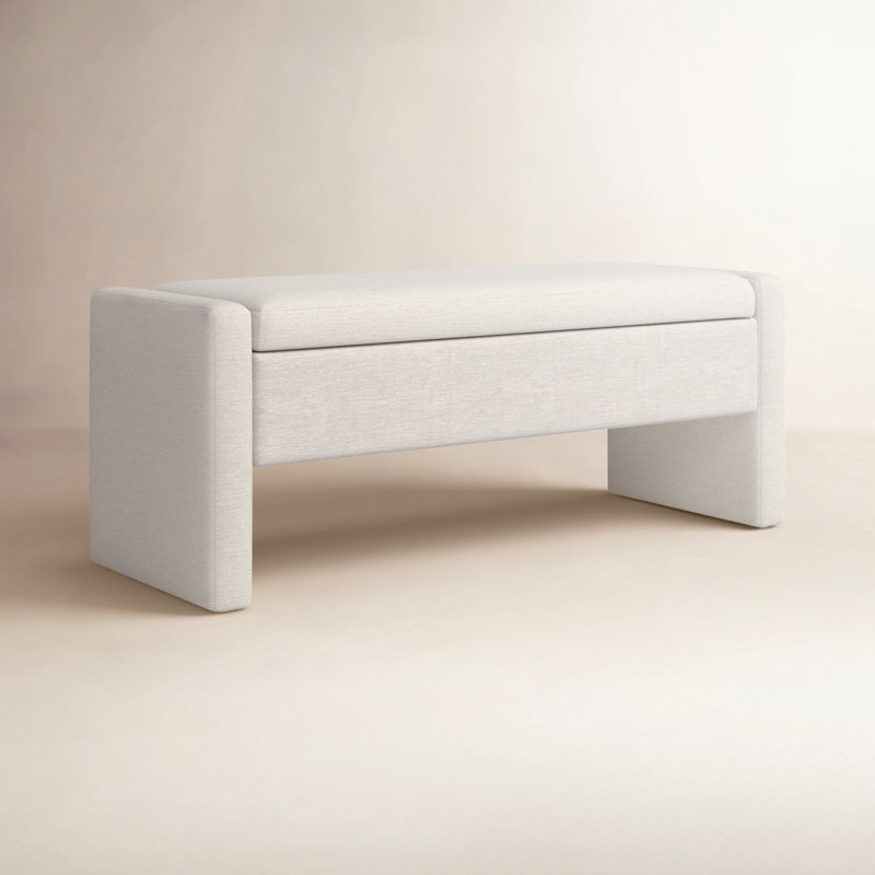 Banc de rangement rembourré Sharpay, Braun naturel