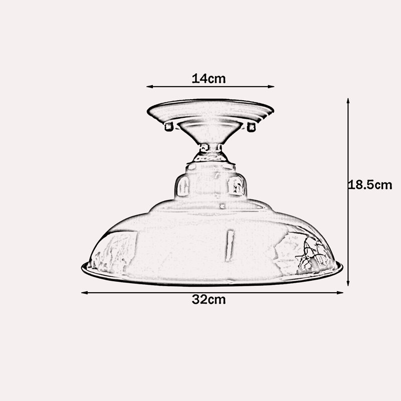 Wilken Semi Flush Mount, White