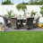Algird 8 - Person Wicker Patio Dining Set with Round Table , Cushions Included
