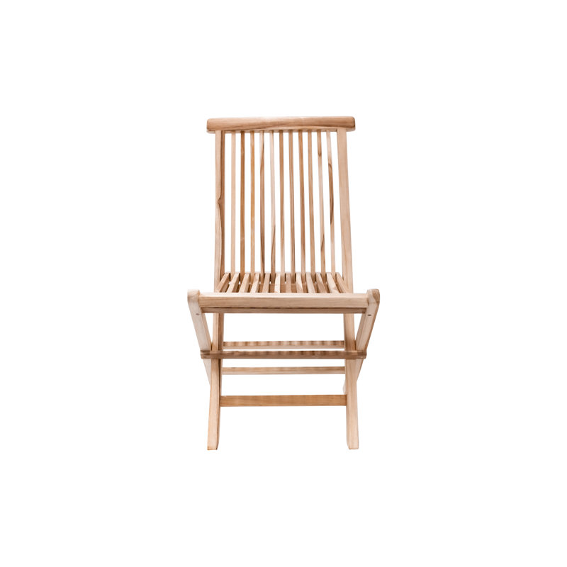 Chaise pliante d'extérieur en teck Nordic, Naturel