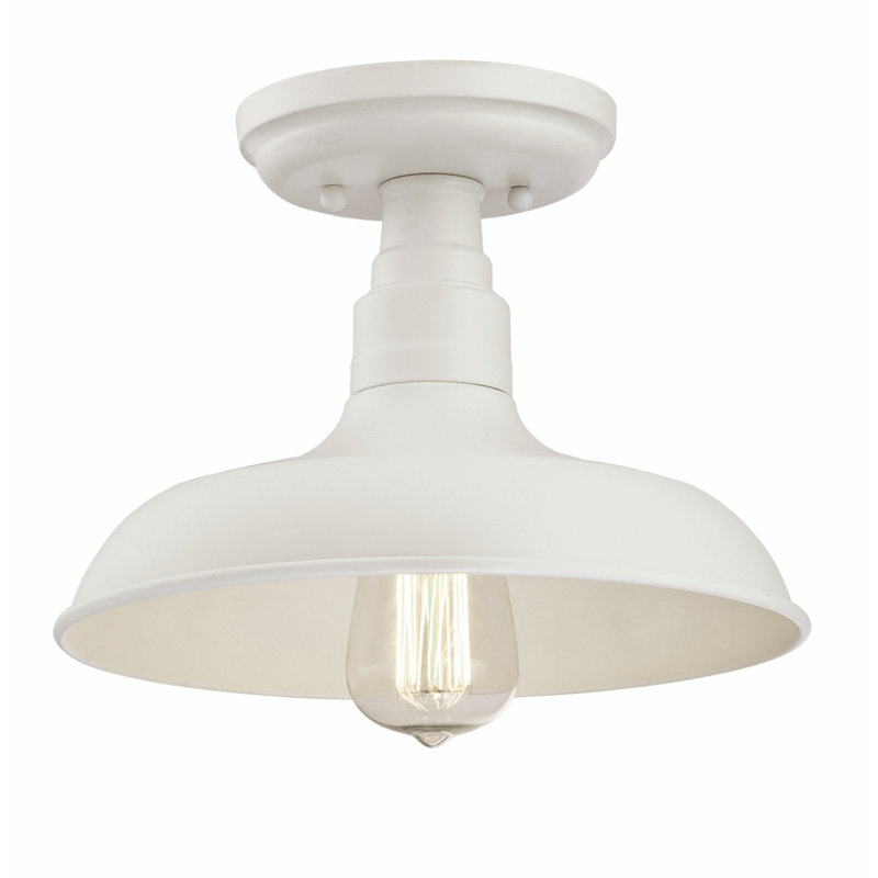 Caryn Semi Flush Mount, Antique White