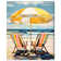 Nautical and Coastal Beach for Two Coastal Yellow Canvas Wall Art Print