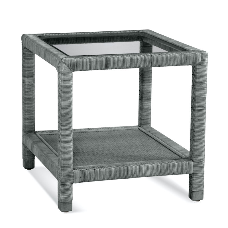 Graham Glass End Table, Nickel