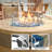 38-Inch Round Concrete Propane Fire Pit Table with Tank Cover and Wind Guard,Natural Oak-1523058724