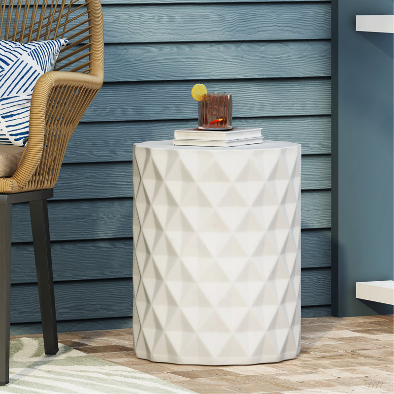 Outdoor Lightweight Concrete Side Table