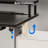 Adjustable L-Shaped Metal Base Standing Desk with Power Outlet-1516392635