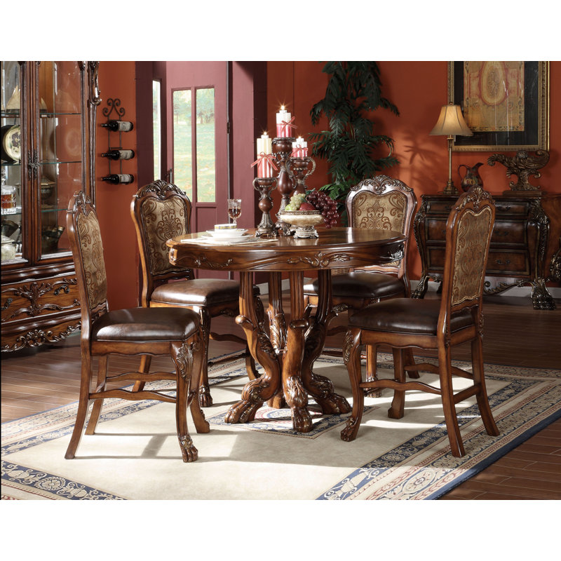 Chaise de salle à manger rembourrée à hauteur de comptoir Steiner