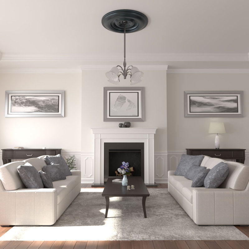Médaillon de plafond Endurathane Classic, DO 44 1/2 po x P 4 po x P 4 po (convient aux auvents jusqu'à 8 1/4 po), Belladone