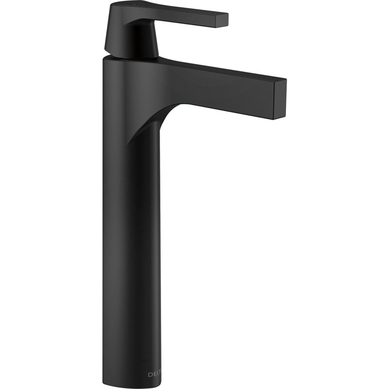 Robinet pour salle de bain à un trou Zura avec technologie Diamond Seal, Noir mat