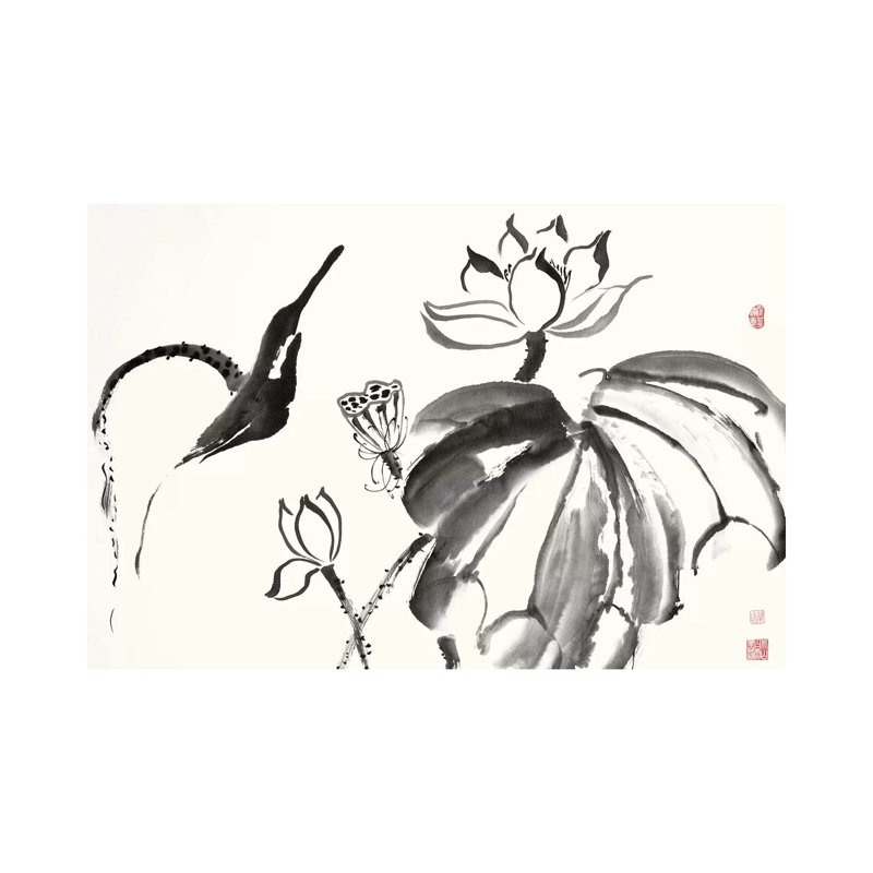 Lotus Study I by Nan Rae - Wrapped Canvas Painting, 66.04 cm H x 45.72 cm W x 3.175 cm D