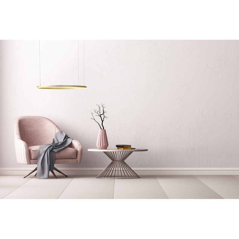 1 - Light LED Crystal Pendant, Gold, Gold