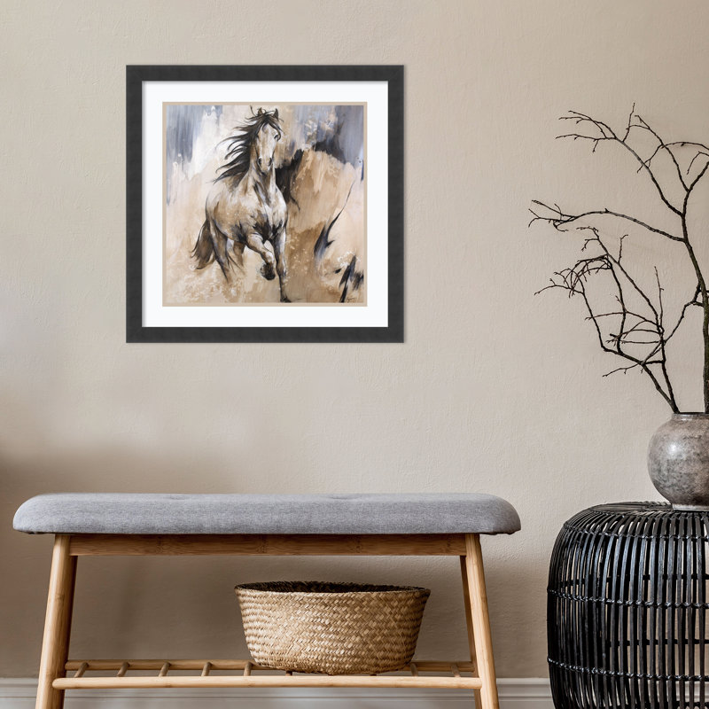 « Frison Horse », reproduction d'art encadrée