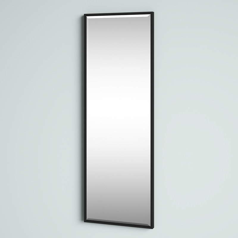 Logsdon Flat Mirror, 16" x 48" , Black