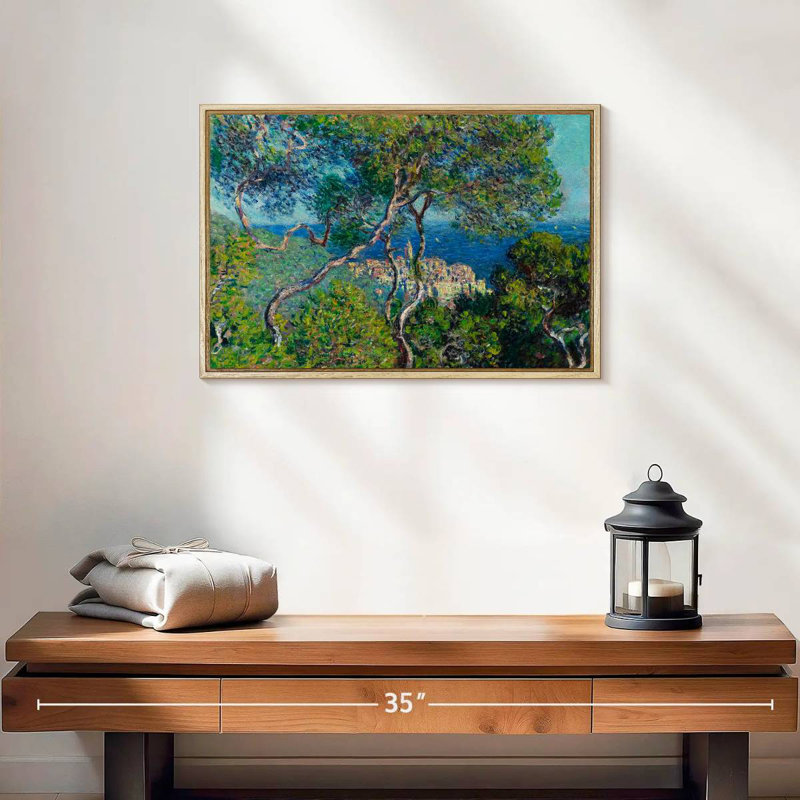 Bordviera 1884, 19 po x 13 po, Cadre flottant en bois naturel