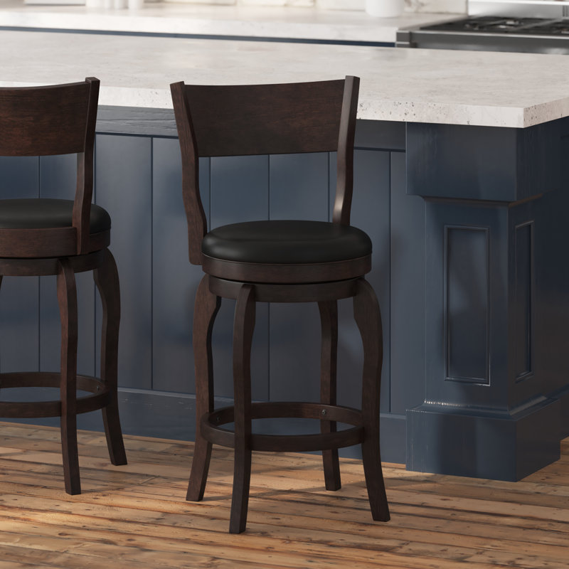 Tabouret de salle à manger Enola, Espresso, Tabouret de comptoir (siège d'une hauteur de 25 p