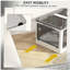 Bacs de rangement empilables avec couvercles, roulettes et pliables HOMcom, blanc