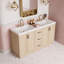 Meuble-lavabo double avec armoire, tiroirs et portes
