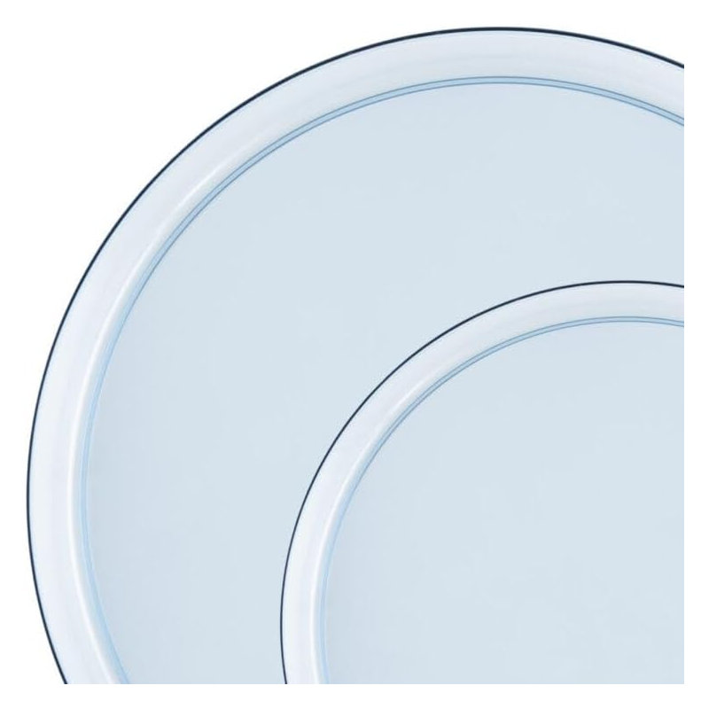 Assiettes en plastique bleu transparent de 10 pouces, 50