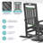 Set of 2 HDPE Rocking Chairs – All-Weather Heavy-Duty Patio Rockers with High Back for Porch, Lawn & Garden Comfort-261947541