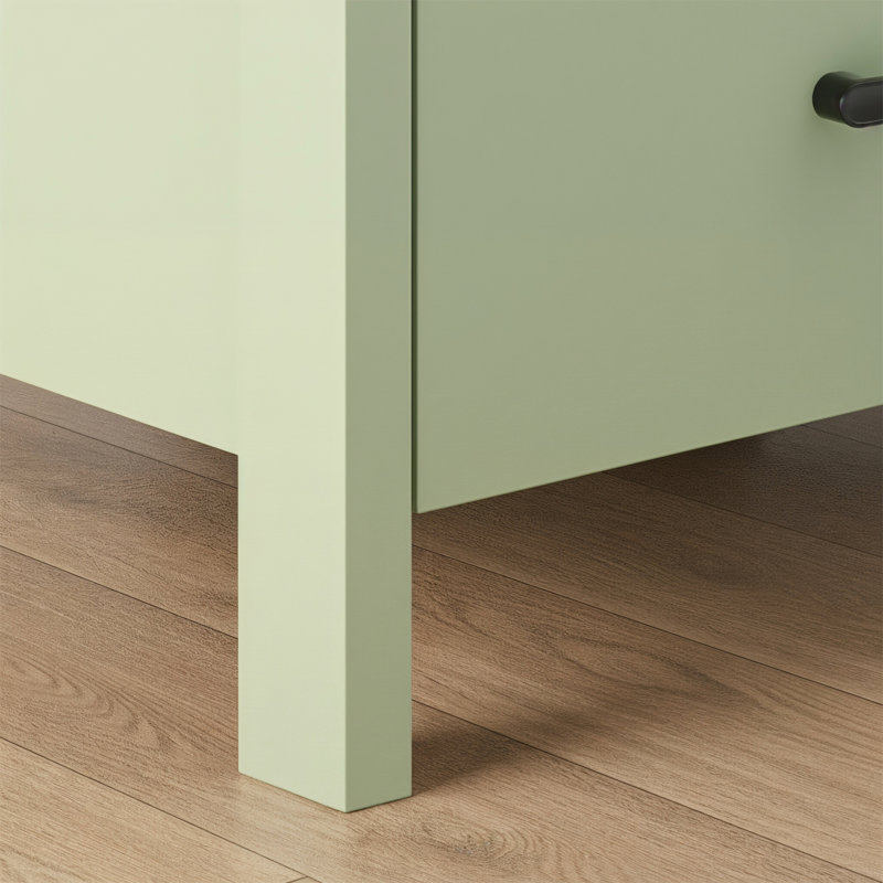  Allysyn 22.7" 2 Drawer Nightstand, Sage Green, Individual