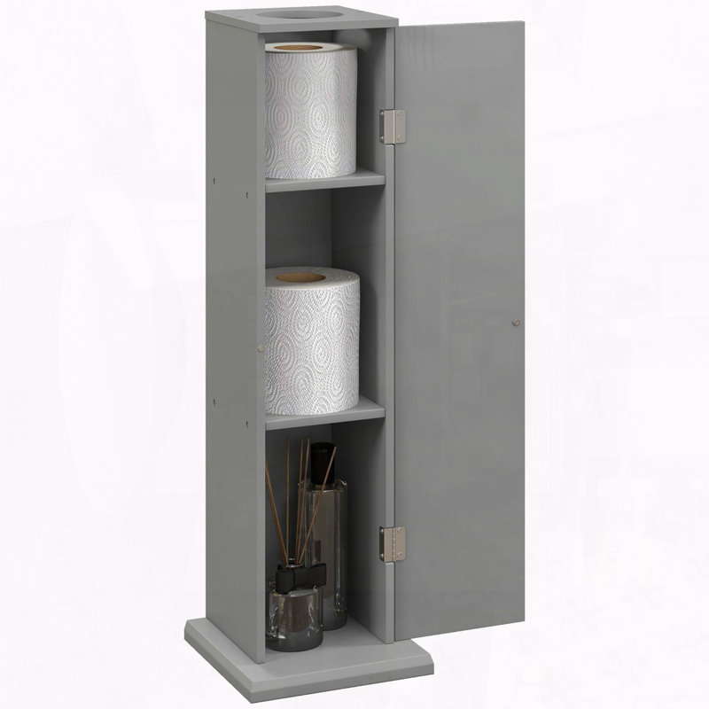 Armoire à papier hygiénique avec plancher en coin, Gray