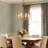 6-Light Antique Cooper Drum Kitchen Island Pendant