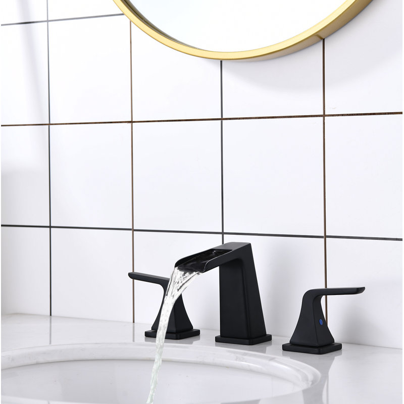Widespread 2-handle Bathroom Faucet with Drain Assembly