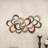 Multi Colored Metal Abstract Scalloped Home Wall Decor, 35" x 1" x 20"