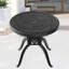 Table de patio en aluminium coulé 31,97 po avec cadre noir et trou pour parasol - assise confortable et ergonomique