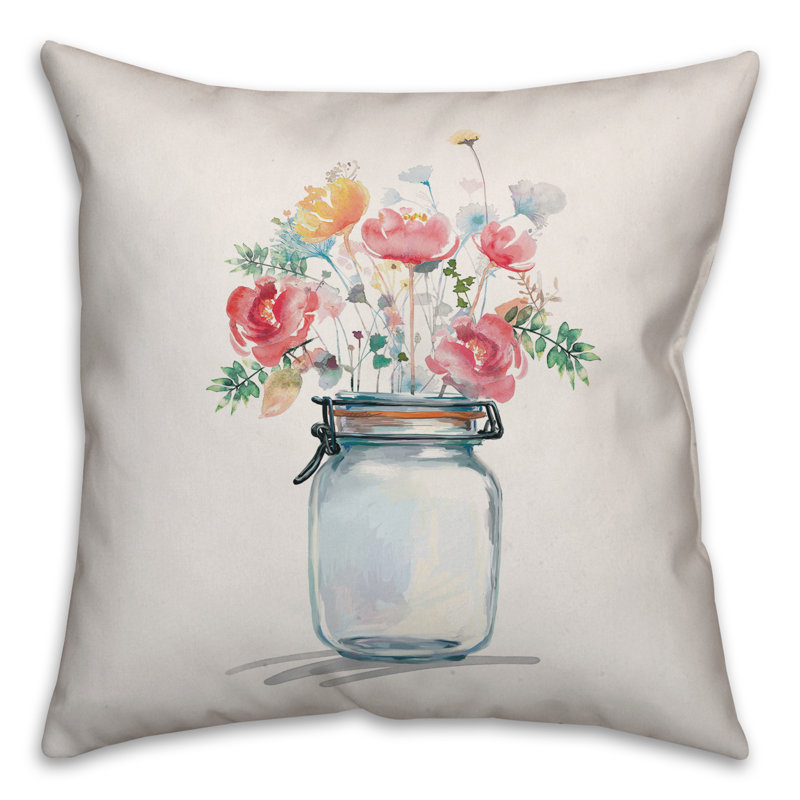 Floral Throw Pillow