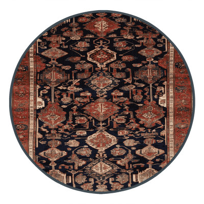 Machine Washable Turkish Brown Area Rug